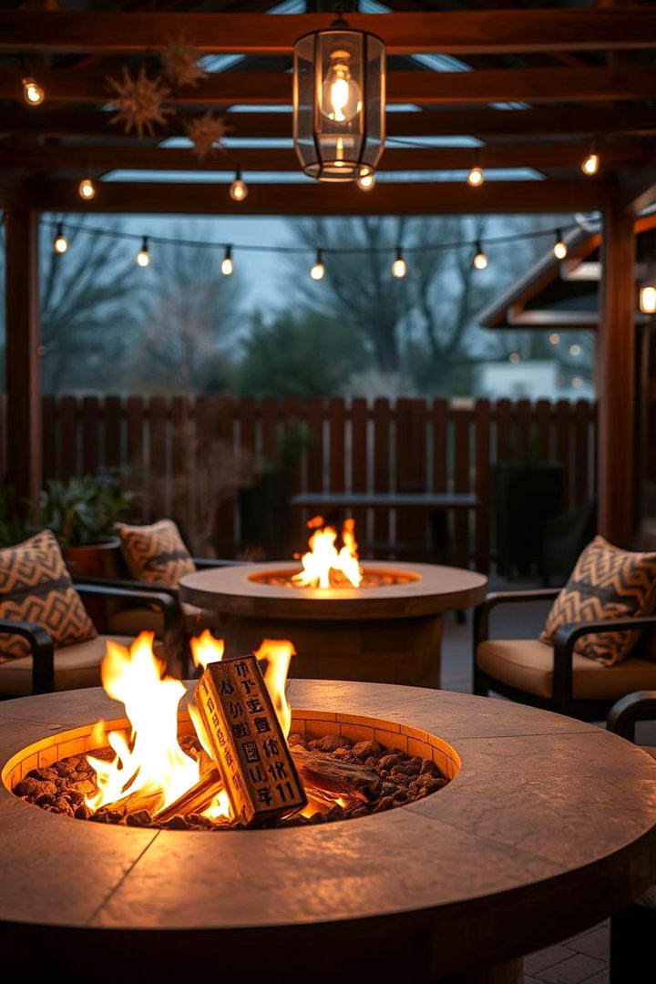 Fire Pit Ambient Dining - 22 Outdoor Dining Area Ideas