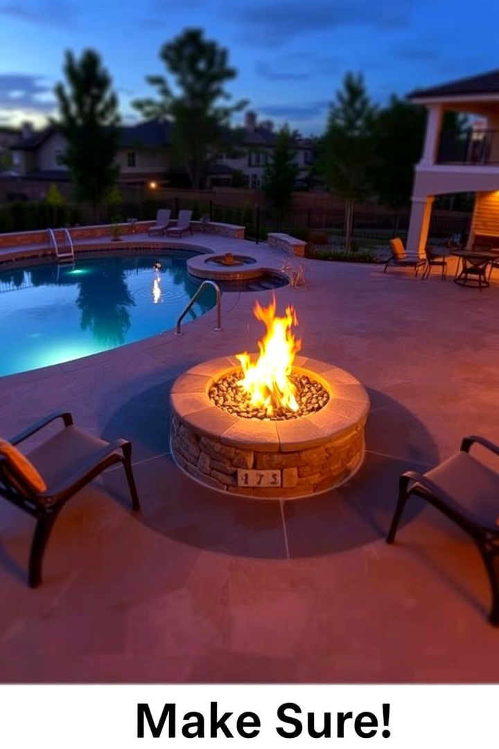 Fire Pit Focal Point Deck - 22 Pool Deck Ideas