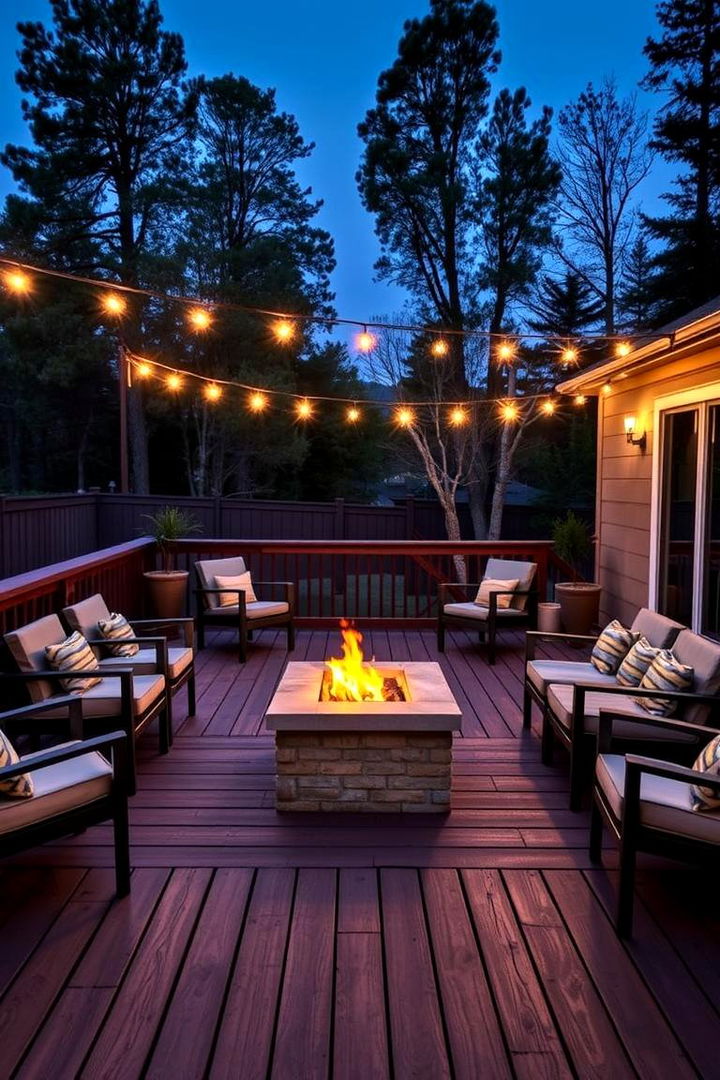 Fire Pit Gathering Platform Deck - 22 Platform Deck Ideas