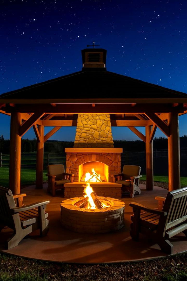 Fire Pit Gazebo - 22 Backyard Gazebo Ideas