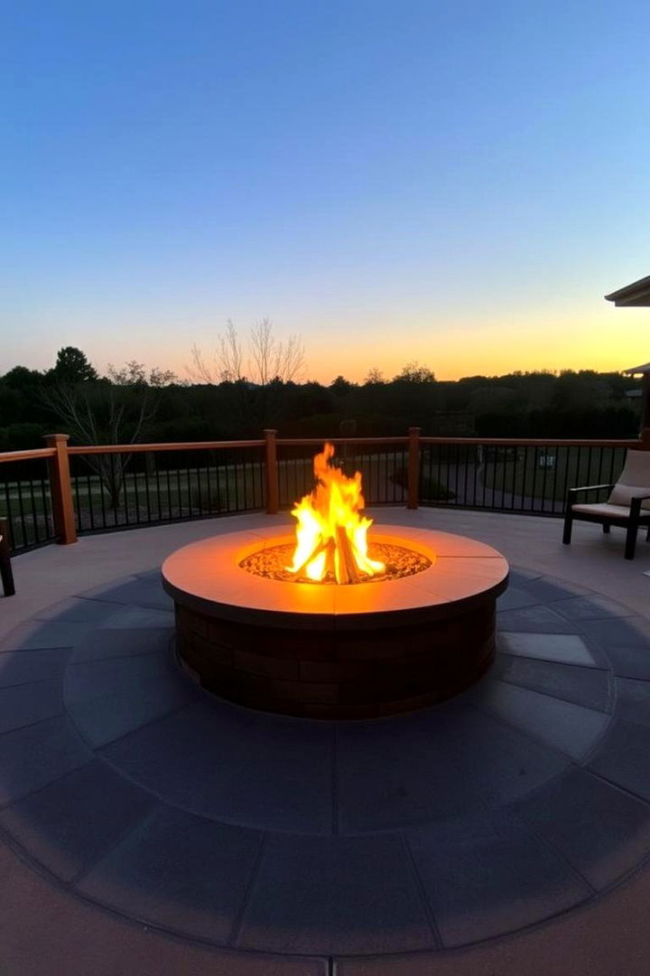 Fire Pit Integration for Warm Gatherings - 22 Concrete Deck Ideas