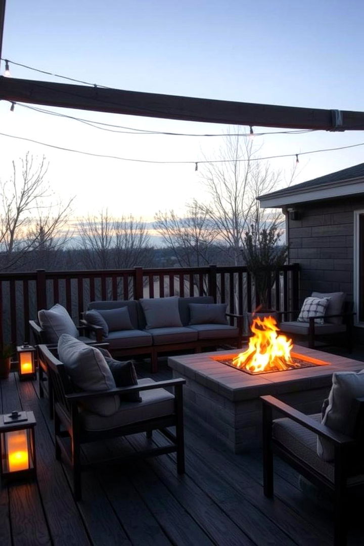 Fire Pit Lounge Deck - 22 Backyard Deck Ideas