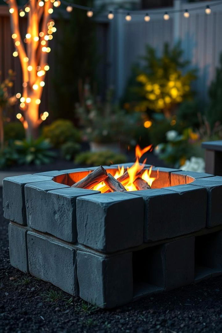 Fire Pit - 22 Cinder Block Garden Ideas