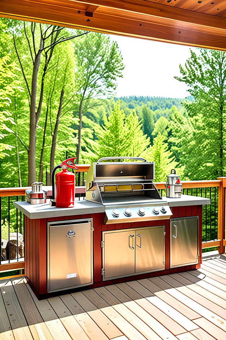 Fire Safety Precautions - 22 Outdoor Kitchen on Deck