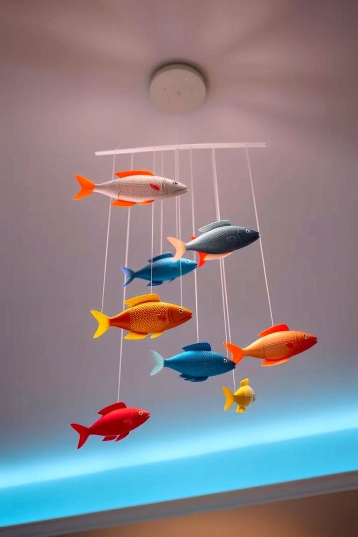 Fish Mobile Installations - 22 Nautical Nursery Ideas