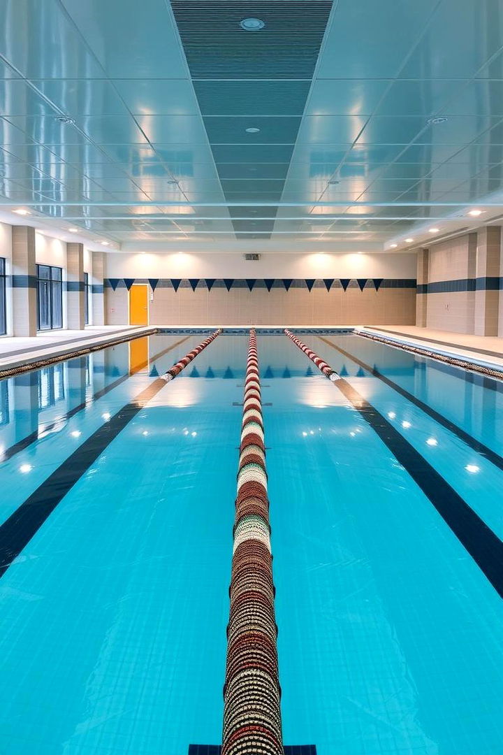 Fitness Focused Indoor Lap Pool - 22 Indoor Pool Ideas