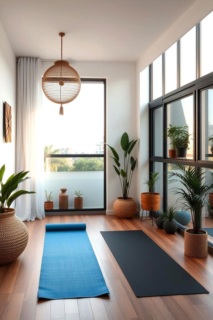 Fitness and Yoga Corner - 22 Large Balcony Ideas