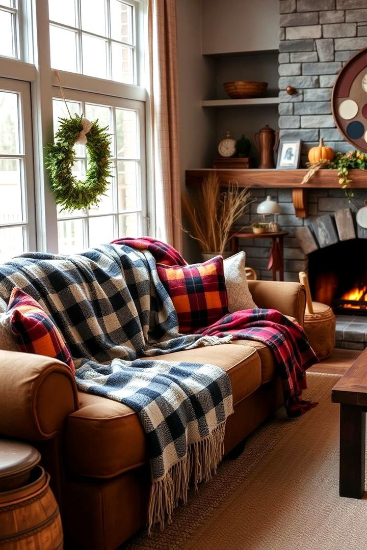 Flannel and Plaid Textiles - 22 Fall Decor Ideas