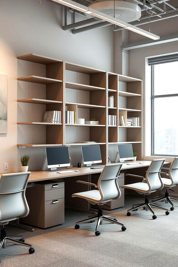 Flexible Adjustable Shelving - 22 Office Shelving Ideas