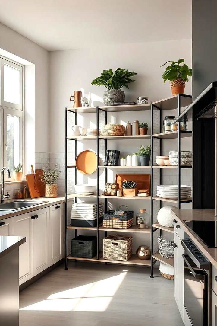 Flexible Collapsible Shelving Units for Adaptable Storage - 22 Small Kitchen Storage Ideas