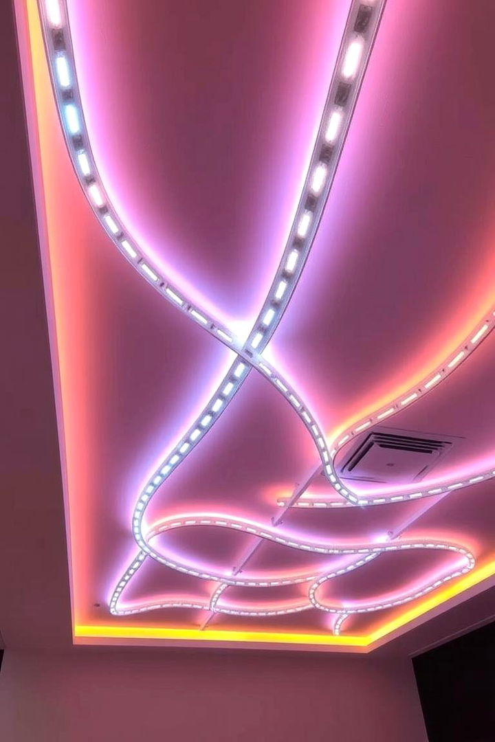 Flexible LED Strip Solutions for Custom Configurations - 22 Drop Ceiling Lighting Ideas