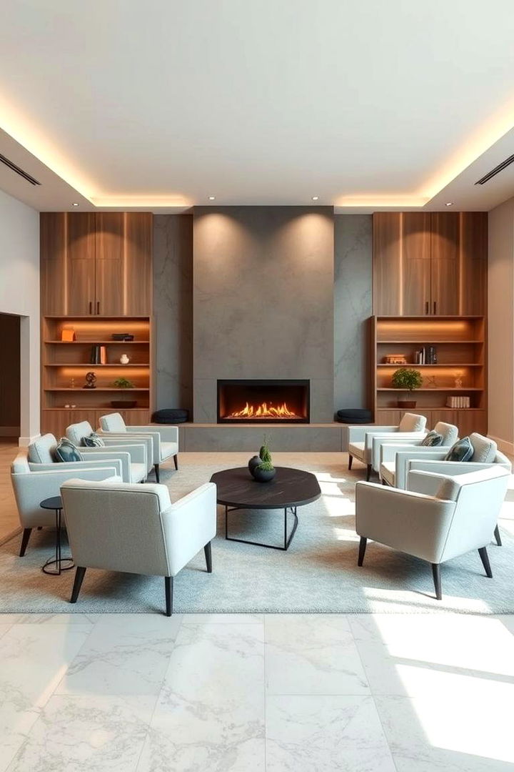 Flexible Layout Design - 22 Chairs in Front of Fireplace Ideas