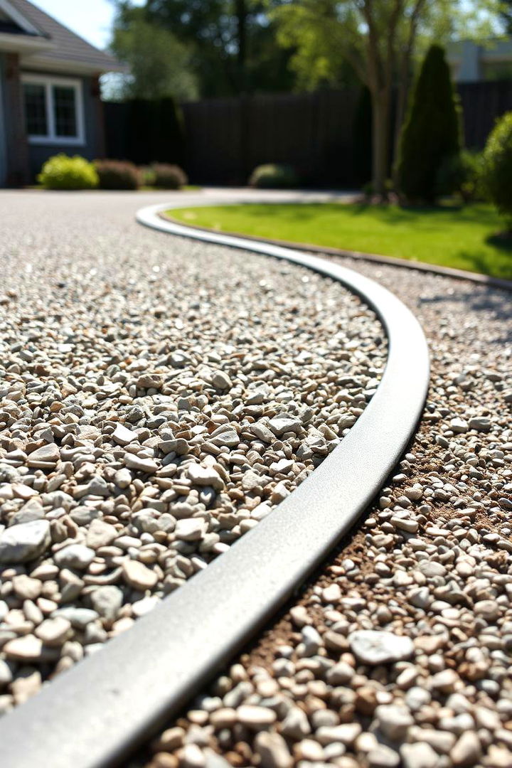 Flexible Polymer Edge - 22 Gravel Driveway Edging Ideas