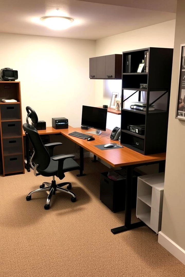Flexible Workspace Solutions - 22 Basement Furniture Ideas