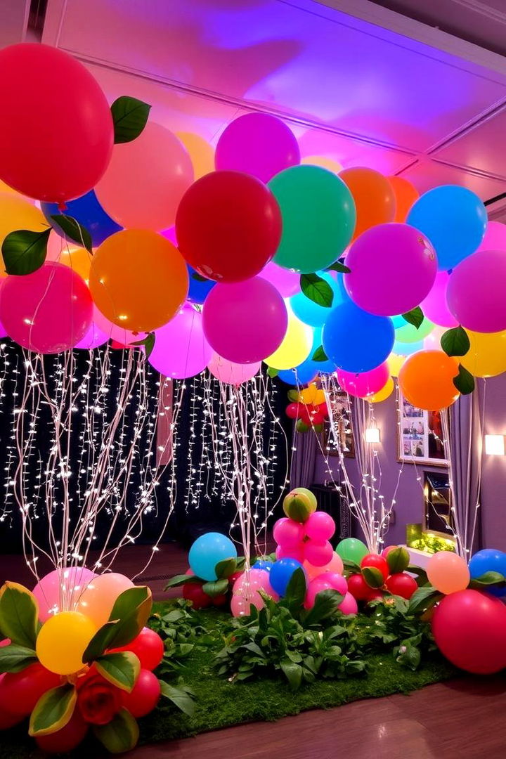 Floating Balloon Garden Centerpiece - 22 Balloon Centerpiece Ideas