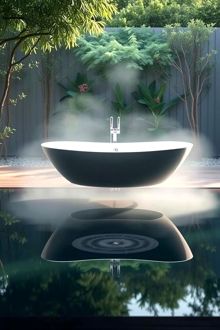 Floating Bathtub Serenity - 22 Outdoor Bathtub Ideas