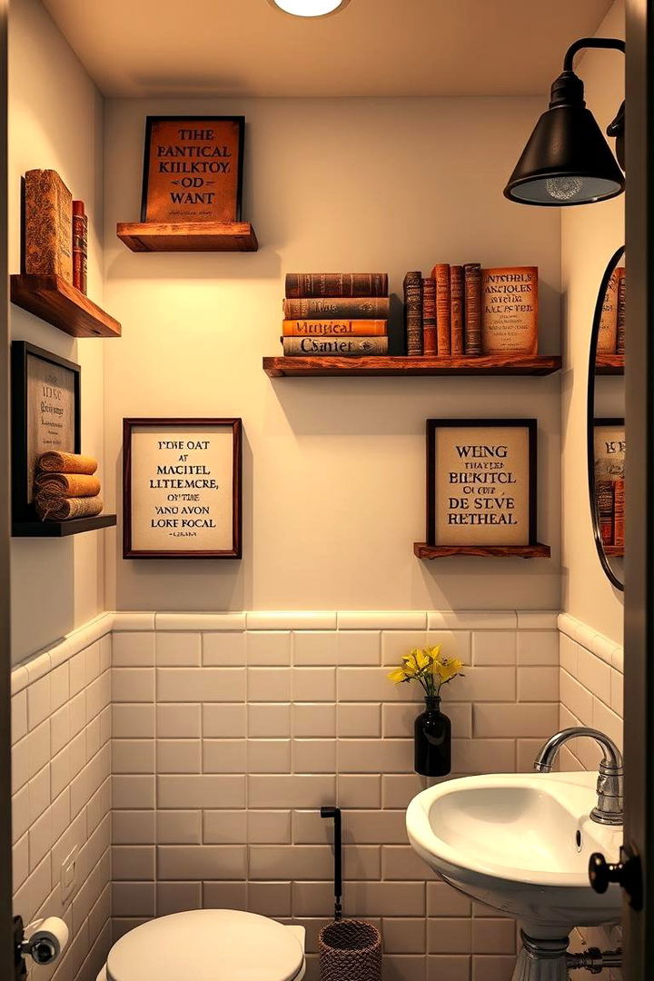 Floating Books and Spell Walls - 22 Harry Potter Bathroom Ideas