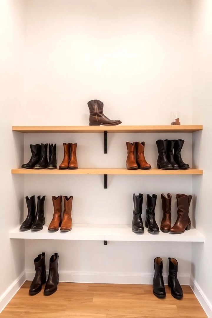 Floating Boot Shelves - 22 Boot Room Ideas
