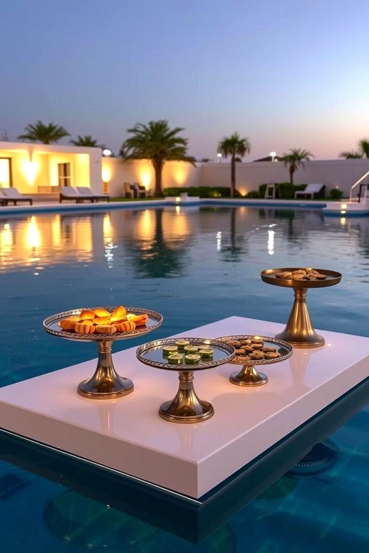 Floating Buffet Experience - 22 Pool Party Ideas