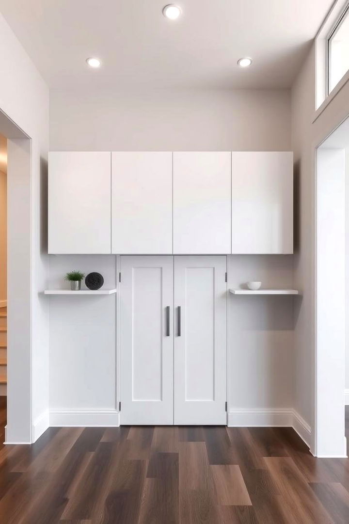 Floating Cabinets Chic - 22 Entryway Wall Ideas