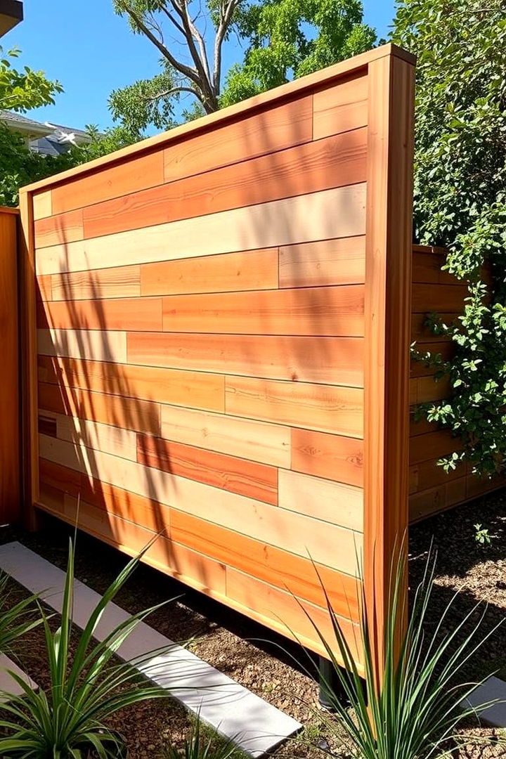 Floating Cedar Fence Inlays - 22 Cedar Fence Ideas