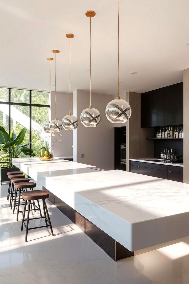 Floating Counter Elegance - 22 Kitchen Bar Ideas