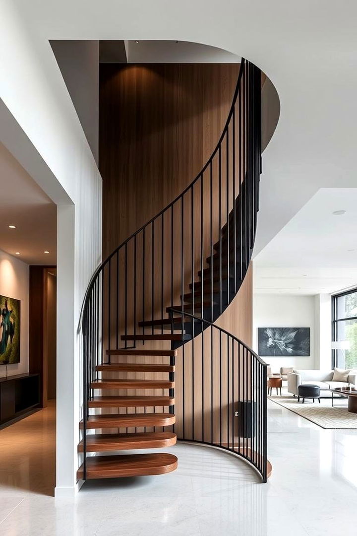 Floating Curved Staircase - 22 Curved Staircase Ideas