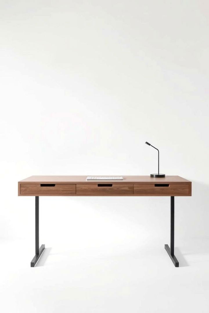 Floating Desk with Modern Minimal Design - 22 Floating Desk Ideas