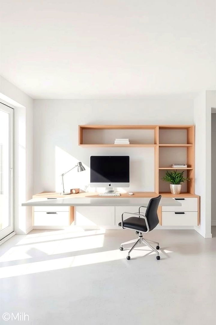 Floating Desk with Open Space Design - 22 Floating Desk Ideas