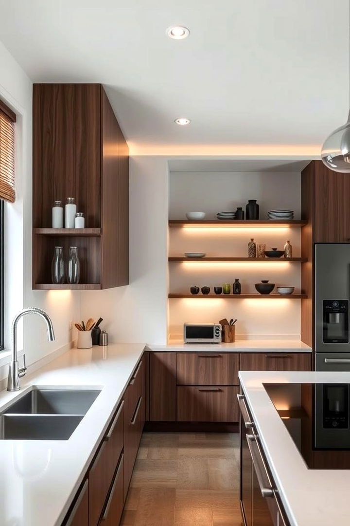 Floating Elements and Modern Fixtures - 22 Open Kitchen Ideas