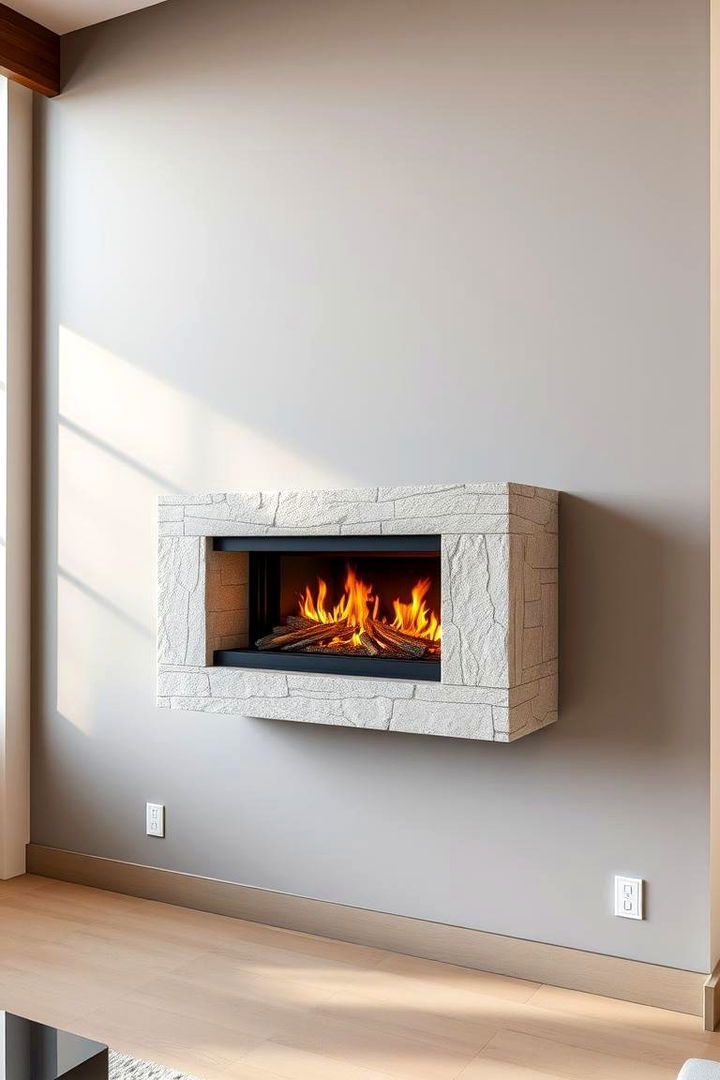 Floating Fireplace Installation - 22 Modern Fireplace Ideas