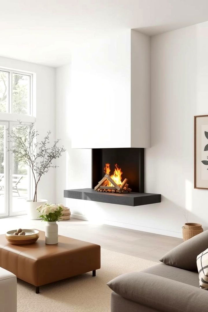Floating Fireplace Installations - 22 Scandinavian Fireplace Ideas