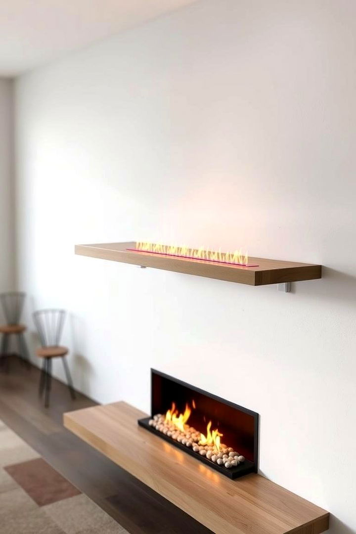 Floating Fireplace Shelves - 22 Gas Fireplace Ideas