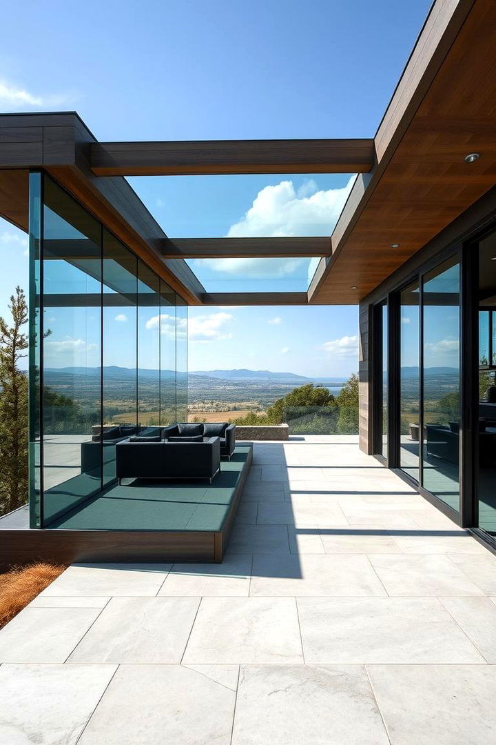 Floating Glass Porches for Panoramic Views - 22 Glass Porch Design Ideas