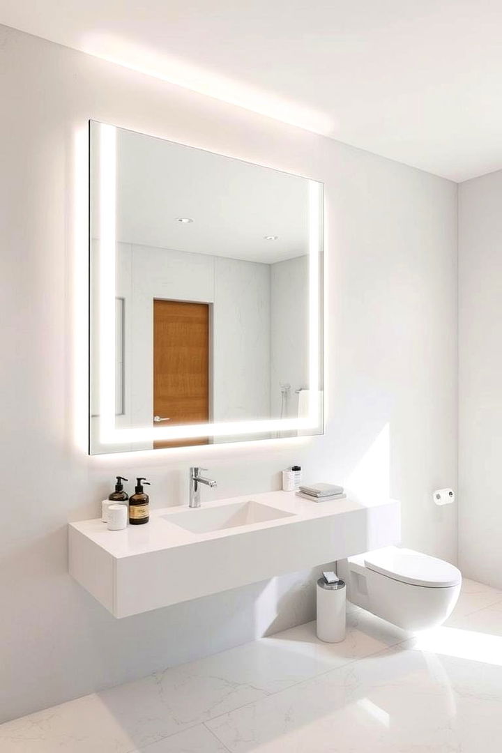 Floating Illusion - 22 Bathroom Mirror Ideas