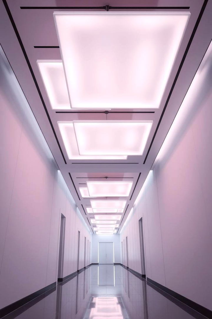 Floating Light Panels - 22 Hallway Lighting Ideas