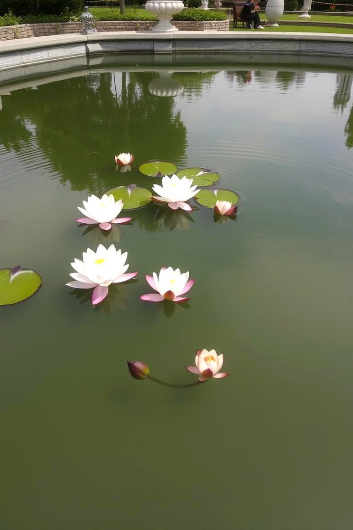 Floating Lotus Designs - 22 Small Garden Reflecting Pool Ideas