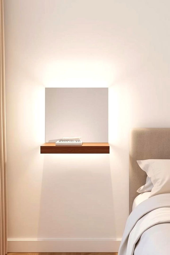 Floating Nightstand - 22 small bedroom storage ideas