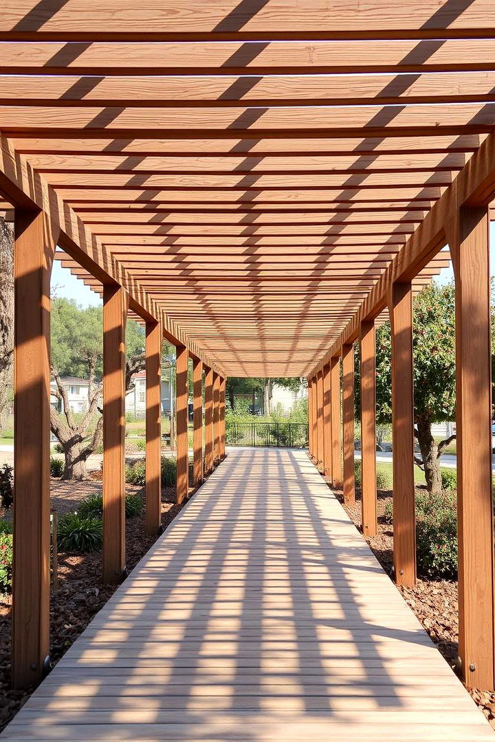 Floating Pergola Path - 22 Elevated Walkway Ideas