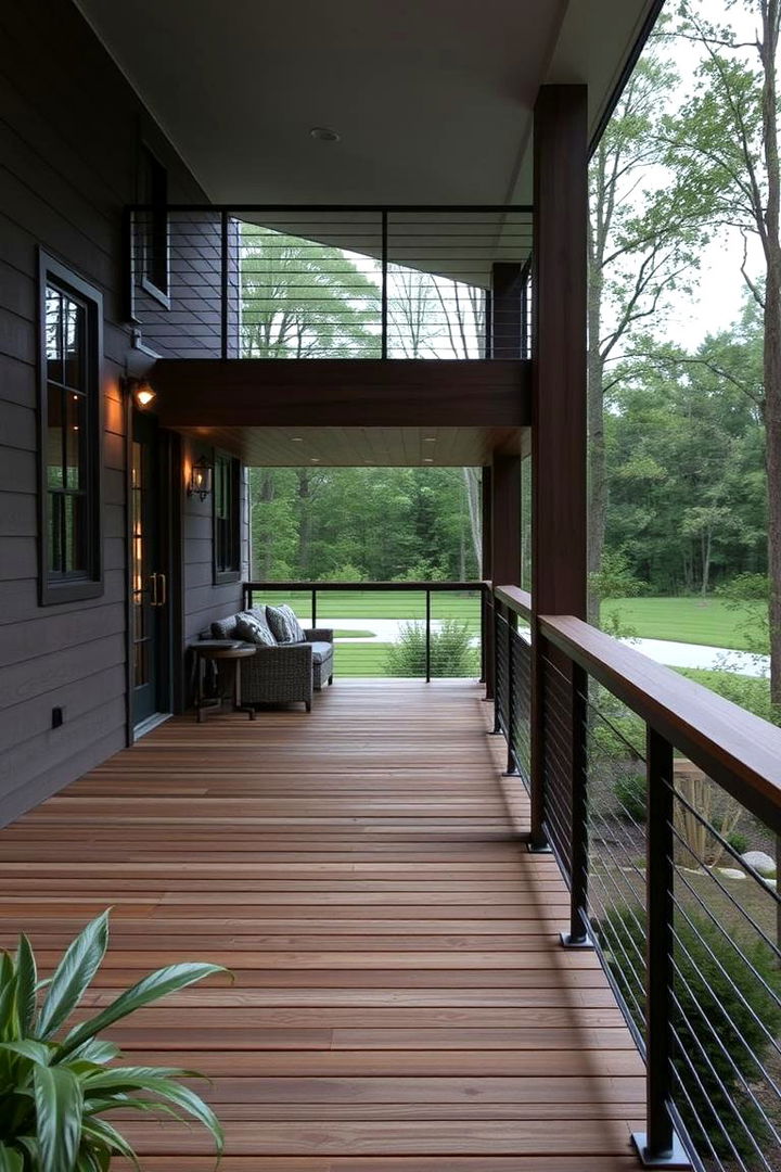 Floating Railing Illusion - 22 Porch Railing Ideas