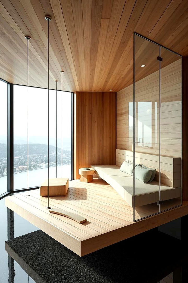 Floating Sauna Concept - 22 Sauna Room Design Ideas