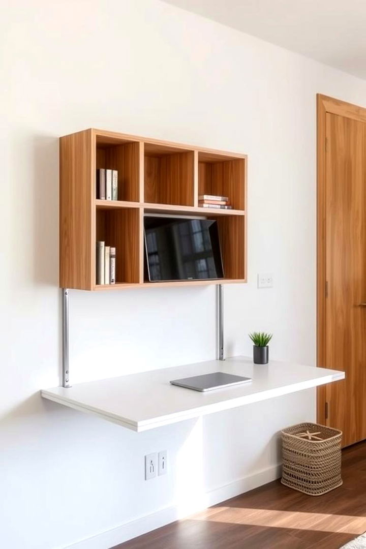Floating Shelf Desk - 22 Desk Ideas