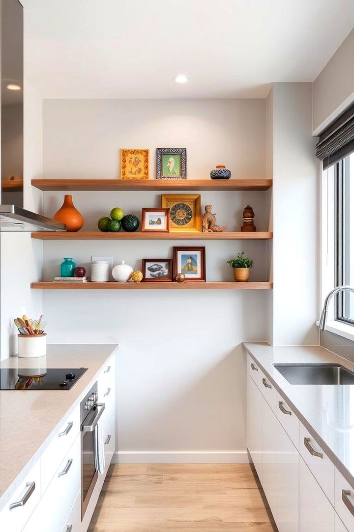 Floating Shelf Installations - 22 Small Galley Kitchen Ideas on a Budget