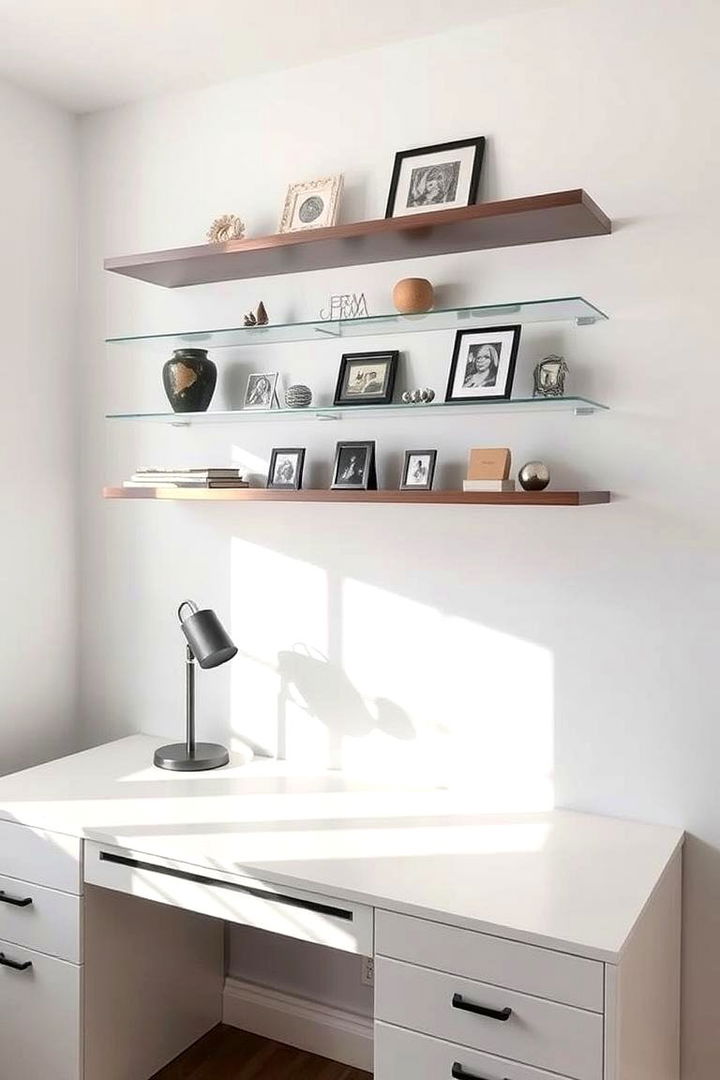 Floating Shelves - 22 Desk Decor Ideas