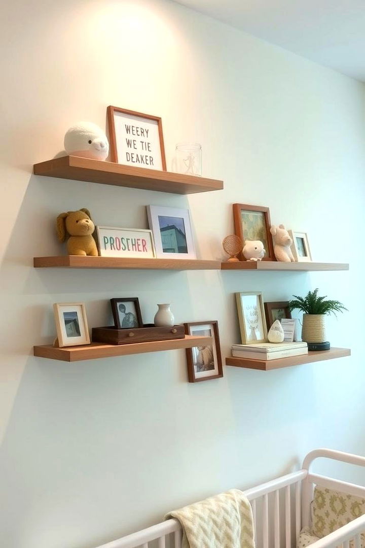 Floating Shelves Displays - 22 Mid-century Modern Nursery Ideas