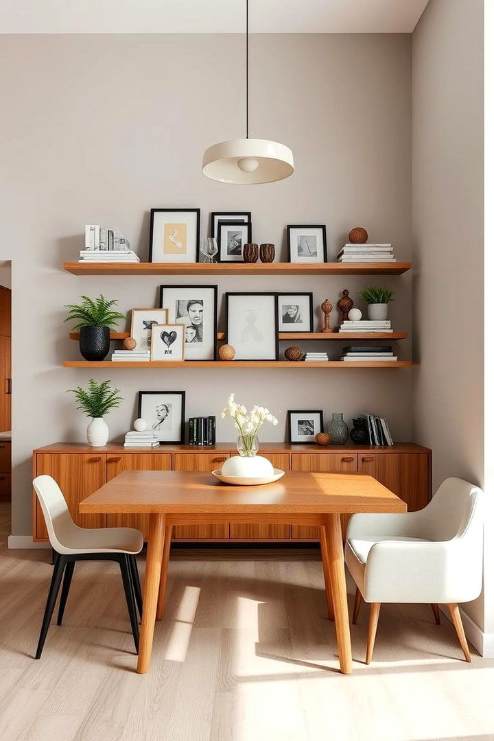 Floating Shelves and Accents - 22 Dining Room Wall Decor Ideas