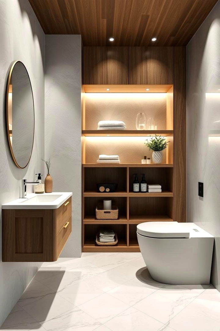Floating Shelves and Storage - 22 Spa Room Ideas