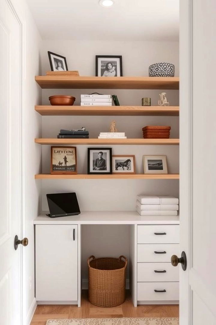 Floating Shelves for Personal Treasures - 22 Boy and Girl Shared Small Room Ideas