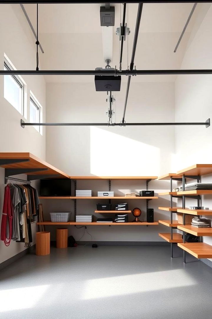 Floating Shelves for a Sleek Garage Look - 22 Garage Shelving Ideas