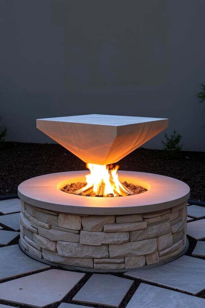 Floating Stone Fire Pit - 22 Stone Fire Pit Ideas